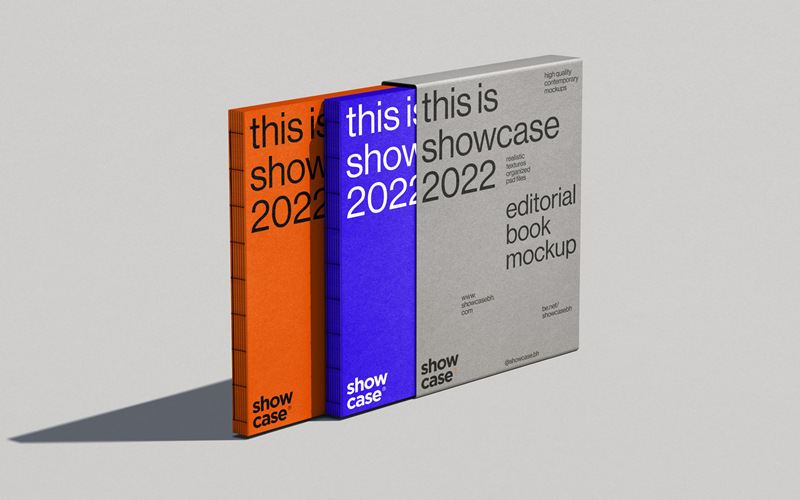 裸脊方背直棱书精装线装书籍展示样机古籍画册PSD贴图设计素材 样机素材 sucaiwan.com