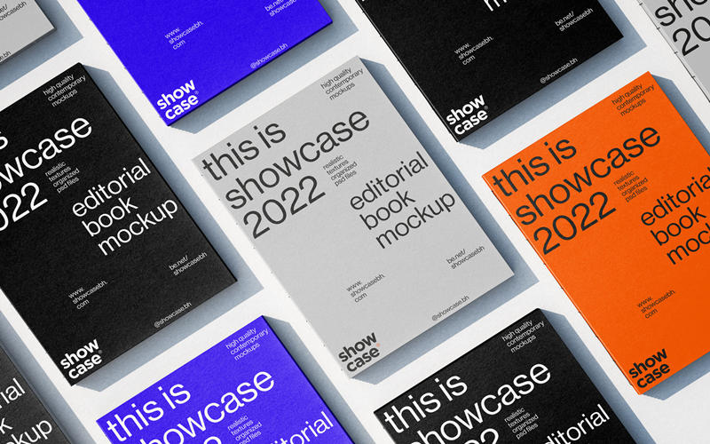 裸脊方背直棱书精装线装书籍展示样机古籍画册PSD贴图设计素材 样机素材 sucaiwan.com