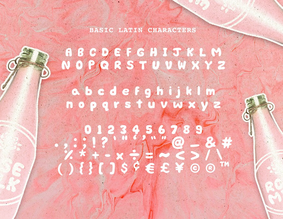 RoseMilk圆润厚重的英文字体，免费可商用 , sucaiwan.com