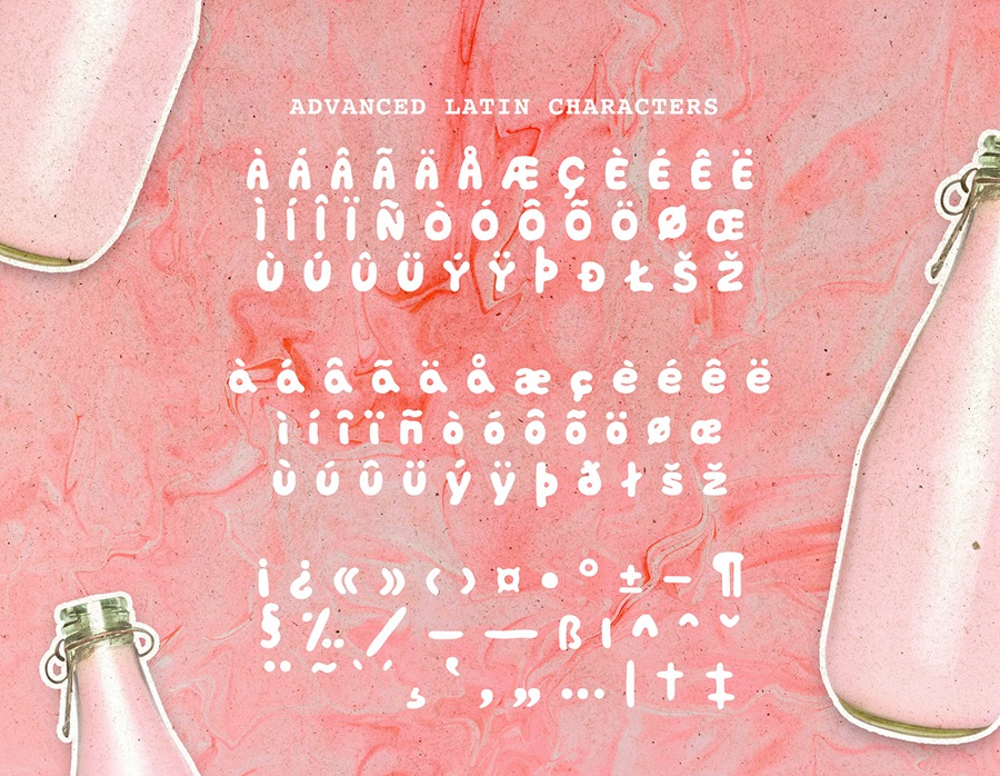 RoseMilk圆润厚重的英文字体，免费可商用 , sucaiwan.com