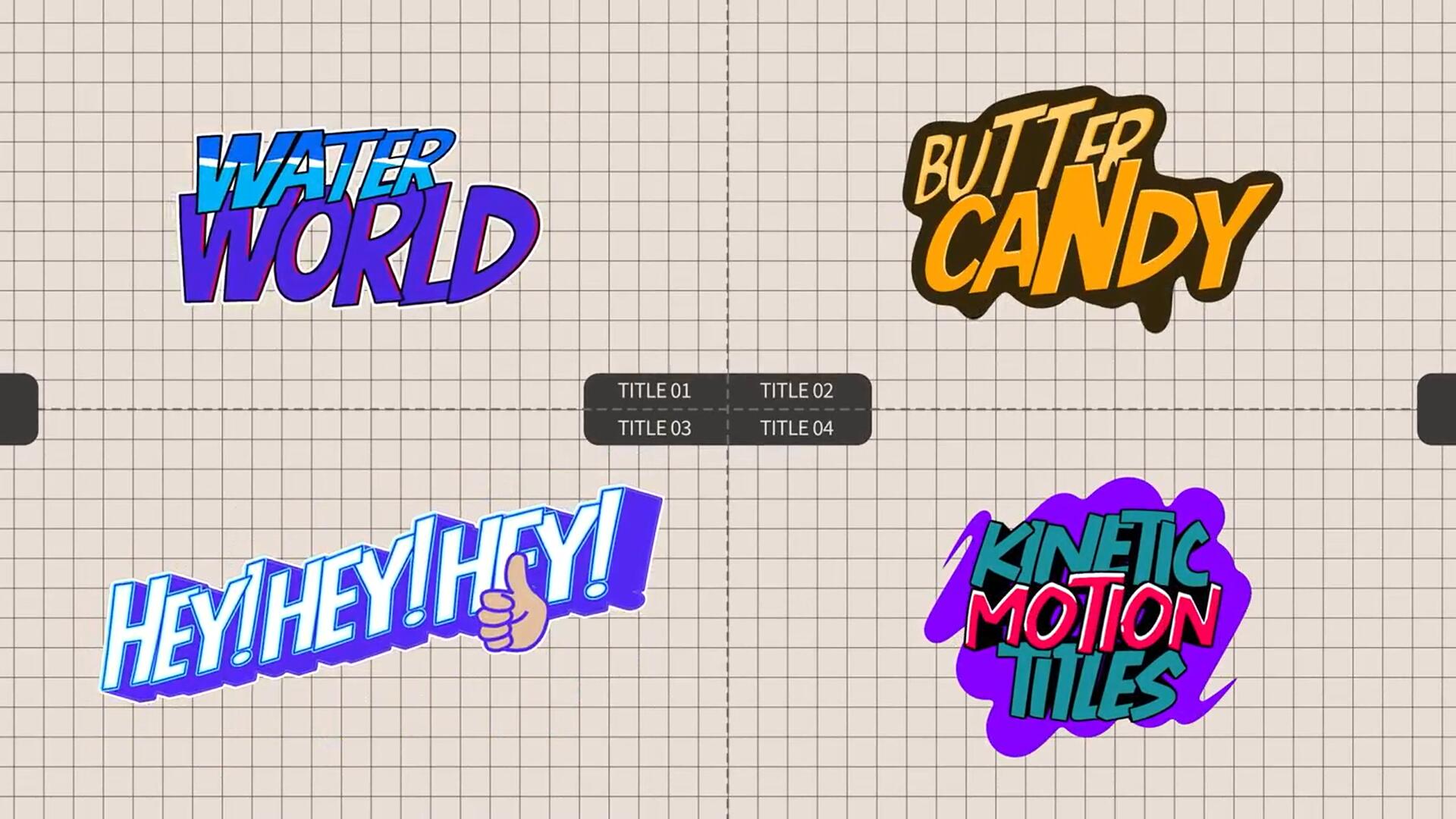 FCPX插件：12个复古时髦二维卡通综艺花字气泡贴纸标题动画 , sucaiwan.com