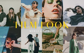 复古怀旧高级人像电影颗粒胶片色调LR预设 Film Look Lightroom Presets Mobile Desktop