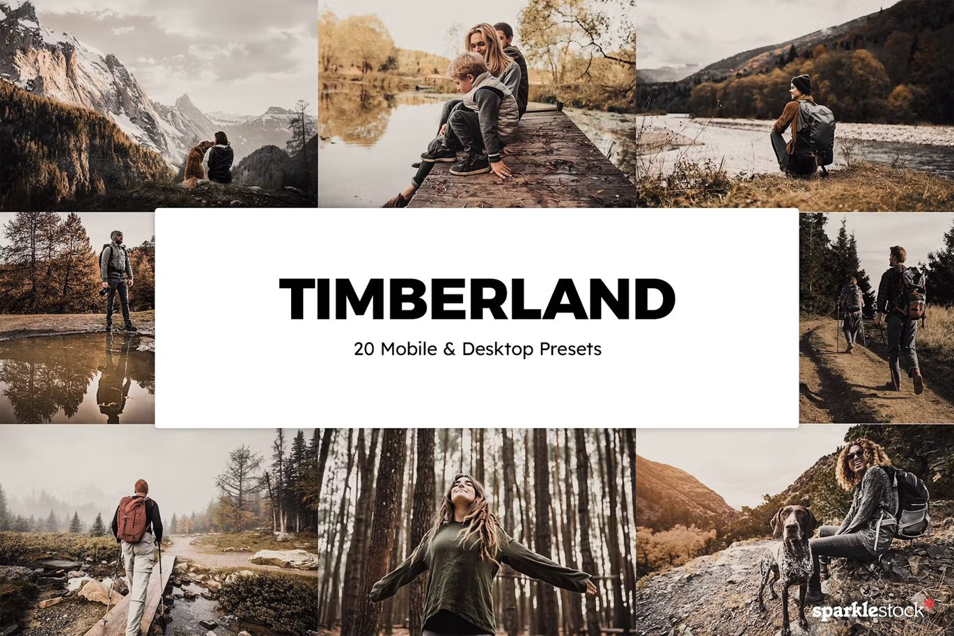 喜怒无常户外肖像摄影后期Lightroom预设及电影调色LUT预设 20 Timberland Lightroom Presets und LUTs 插件预设 sucaiwan.com