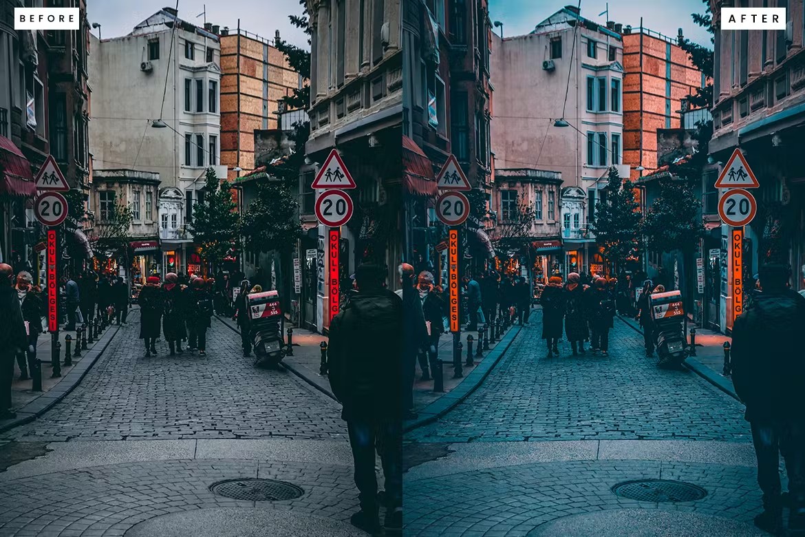 电影大片质感街道旅拍摄影后期调色Lightroom预设 Lightroom Presets für Film Street 插件预设 sucaiwan.com