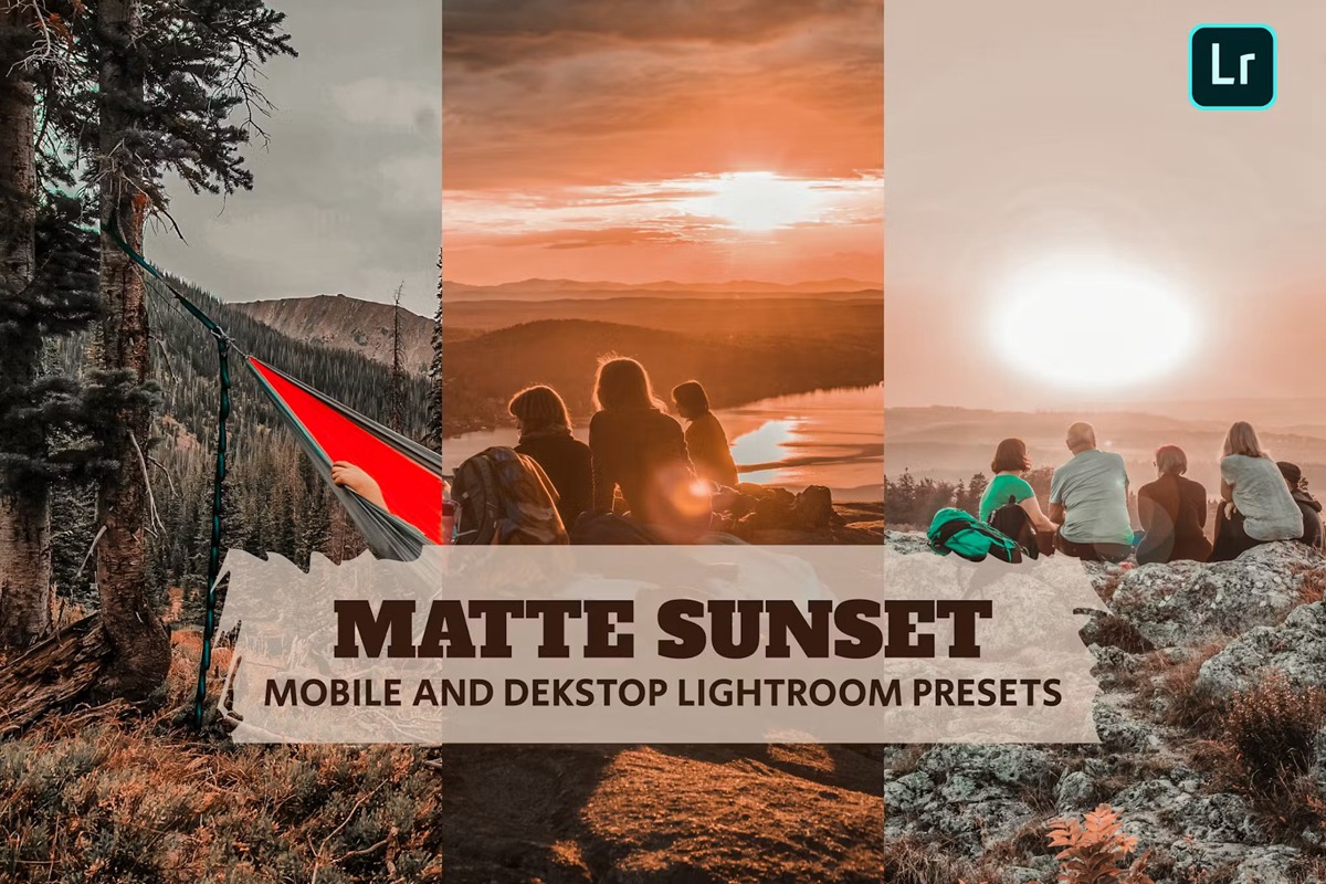 哑光日落人像旅拍摄影后期调色Lightroom预设  Matte Sunset Lightroom Presets für Desktop und Handy 插件预设 sucaiwan.com