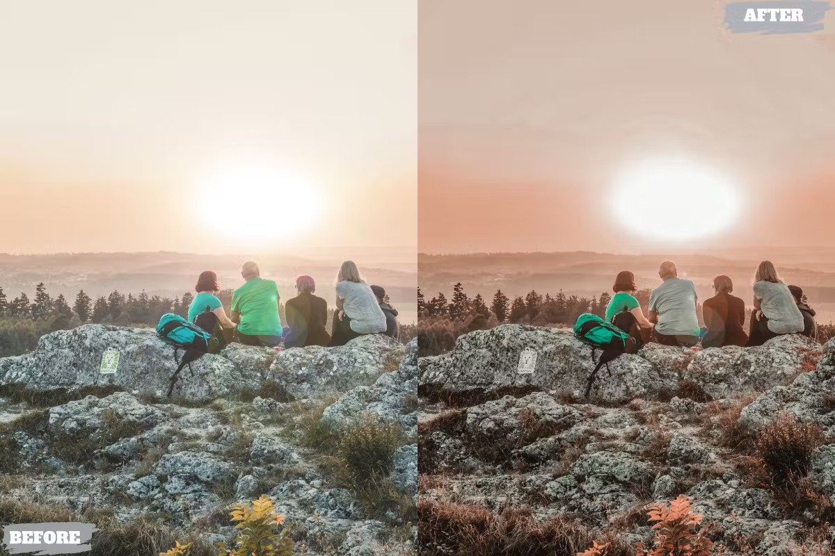 哑光日落人像旅拍摄影后期调色Lightroom预设  Matte Sunset Lightroom Presets für Desktop und Handy 插件预设 sucaiwan.com