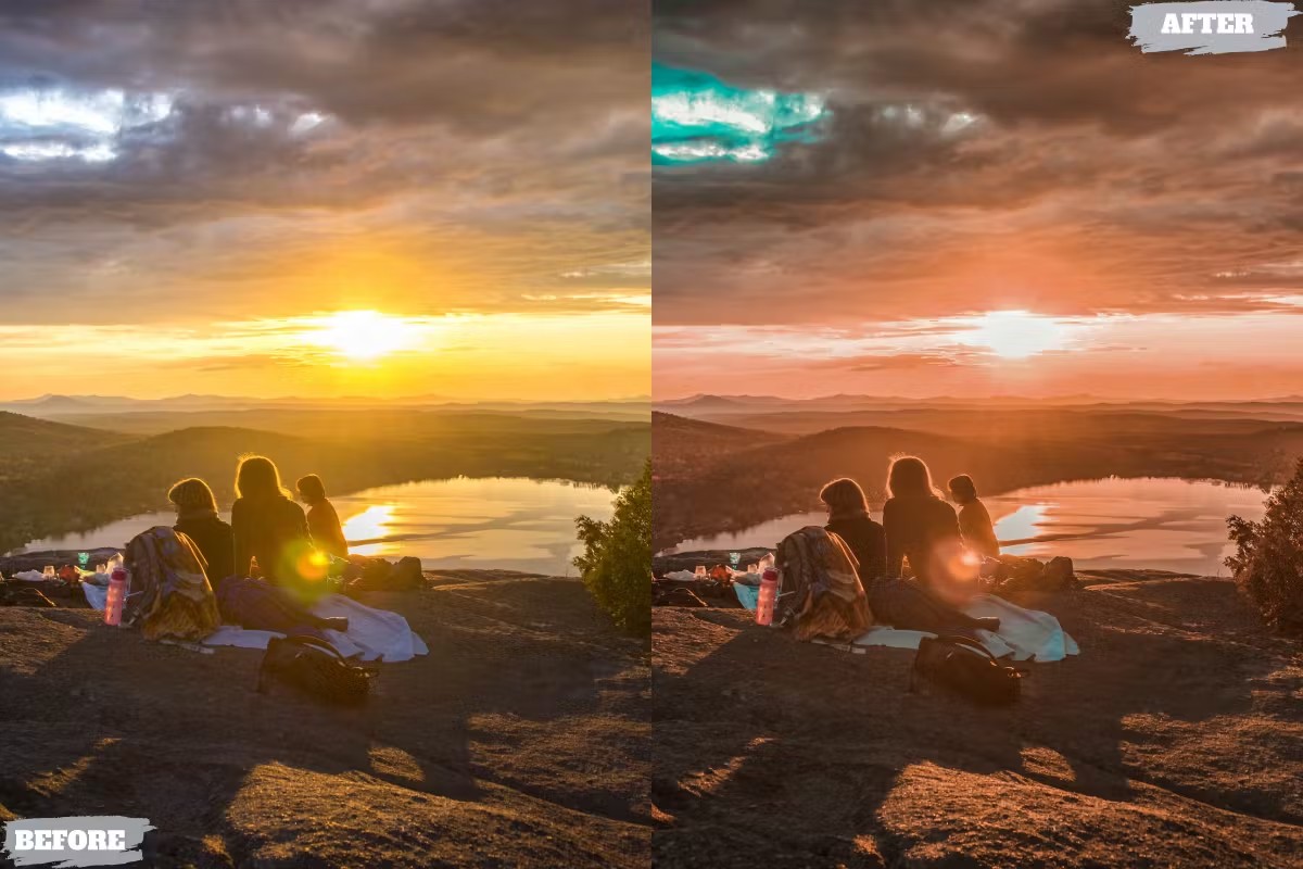 哑光日落人像旅拍摄影后期调色Lightroom预设  Matte Sunset Lightroom Presets für Desktop und Handy 插件预设 sucaiwan.com