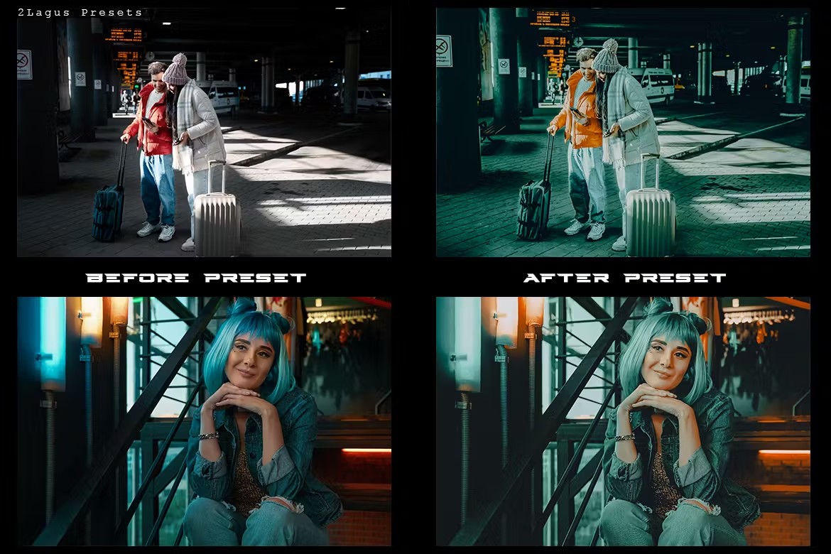 复古电影音乐城市景观摄影后期调色Lightroom预设 Lightroom Presets für Filmmusik Street 4 插件预设 sucaiwan.com