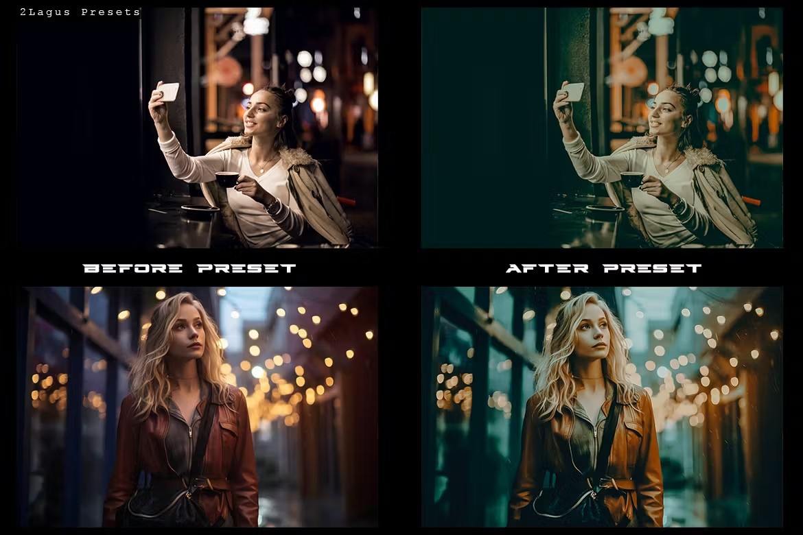 复古电影音乐城市景观摄影后期调色Lightroom预设 Lightroom Presets für Filmmusik Street 4 插件预设 sucaiwan.com