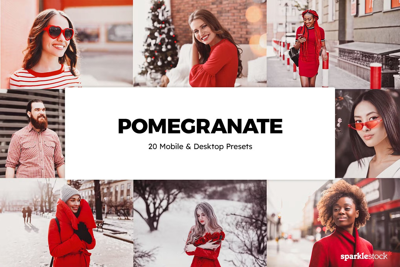 时尚旅拍大胆红色摄影后期Lightroom预设及电影调色LUT预设 20 Pomegranate Lightroom Presets und LUTs 插件预设 第1张-素材湾丨精选海外优质设计素材资源 时尚旅拍大胆红色摄影后期Lightroom预设及电影调色LUT预设 20 Pomegranate Lightroom Presets und LUTs 插件预设 sucaiwan.com