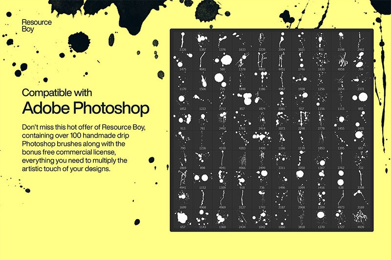 100+高清泼墨污渍效果PS笔刷 , sucaiwan.com