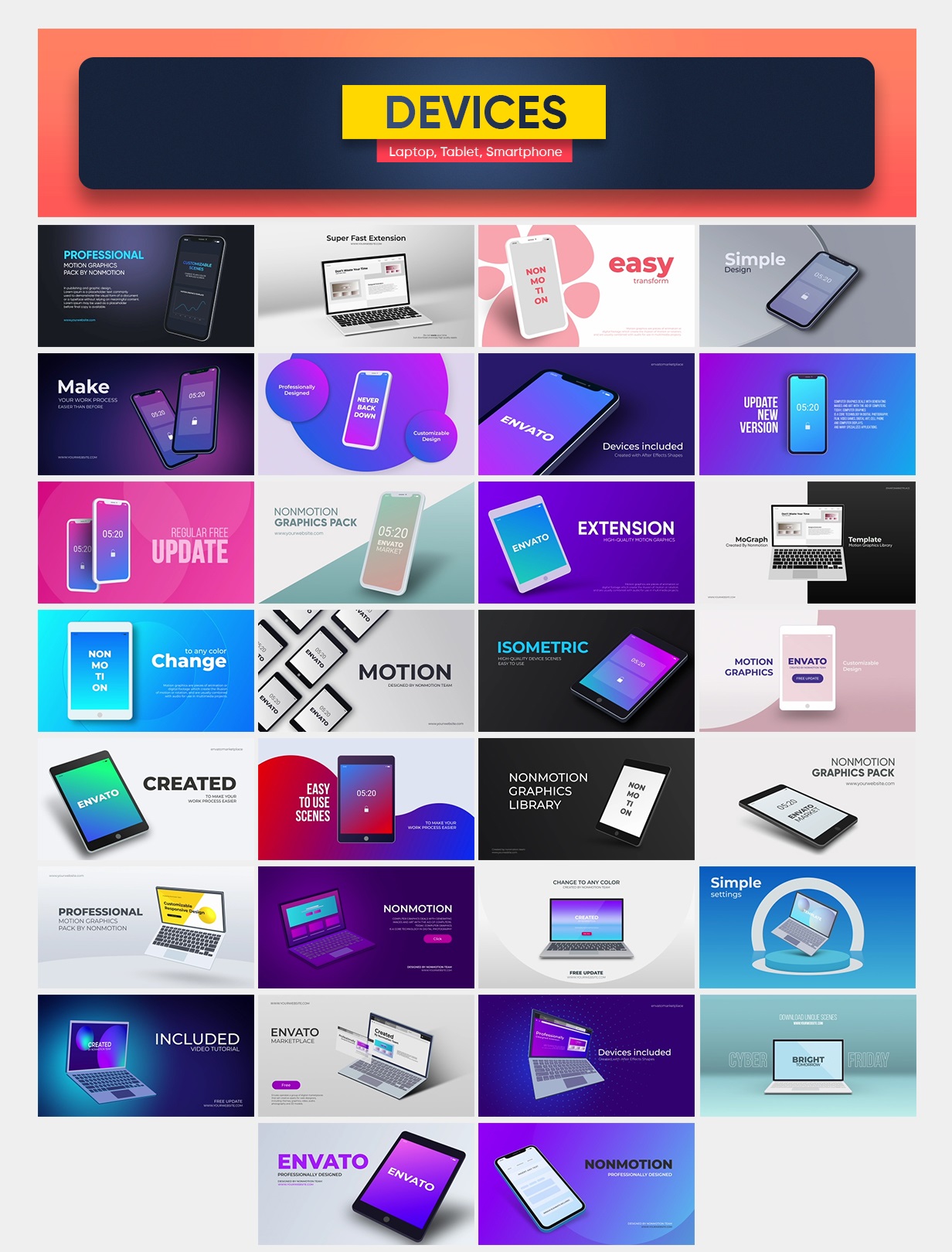 PR扩展脚本-1600+动态图形资源库文字标题转场LOGO背景动画 Pack | Nonmotion Graphics Library | Extension for Premiere Pro 影视音频 sucaiwan.com