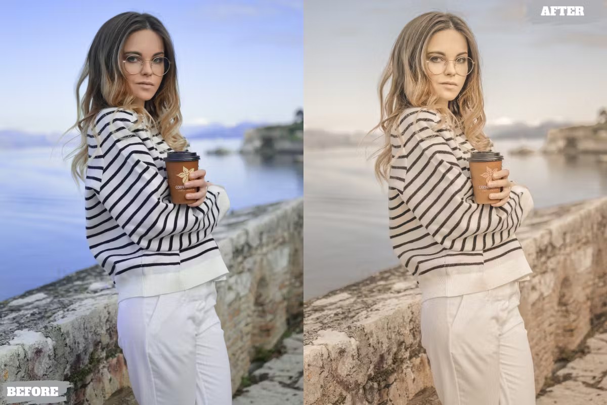 卡布奇诺人像旅拍摄影后期调色Lightroom预设 Cappuccino Lightroom Presets für Desktop und Handy 插件预设 sucaiwan.com