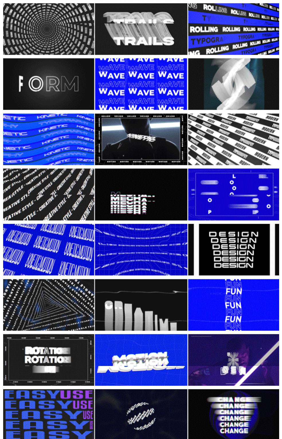 FCPX插件:100个野蛮抽象动力学时尚循环错版动态美学背景文字标题排版效果 , 第3张-素材湾丨精选海外优质设计素材资源 FCPX插件:100个野蛮抽象动力学时尚循环错版动态美学背景文字标题排版效果 , sucaiwan.com