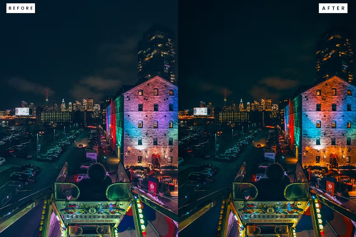 时尚城市夜景电影旅拍摄影后期调色Lightroom预设 Lightroom Presets für City Night 插件预设 sucaiwan.com