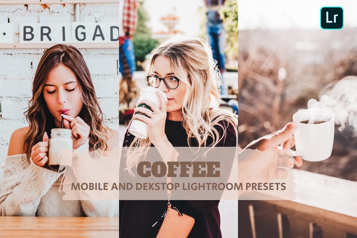 咖啡深棕色调人像旅拍摄影后期调色Lightroom预设 Coffee Lightroom Presets für Desktop und Handy 插件预设 sucaiwan.com
