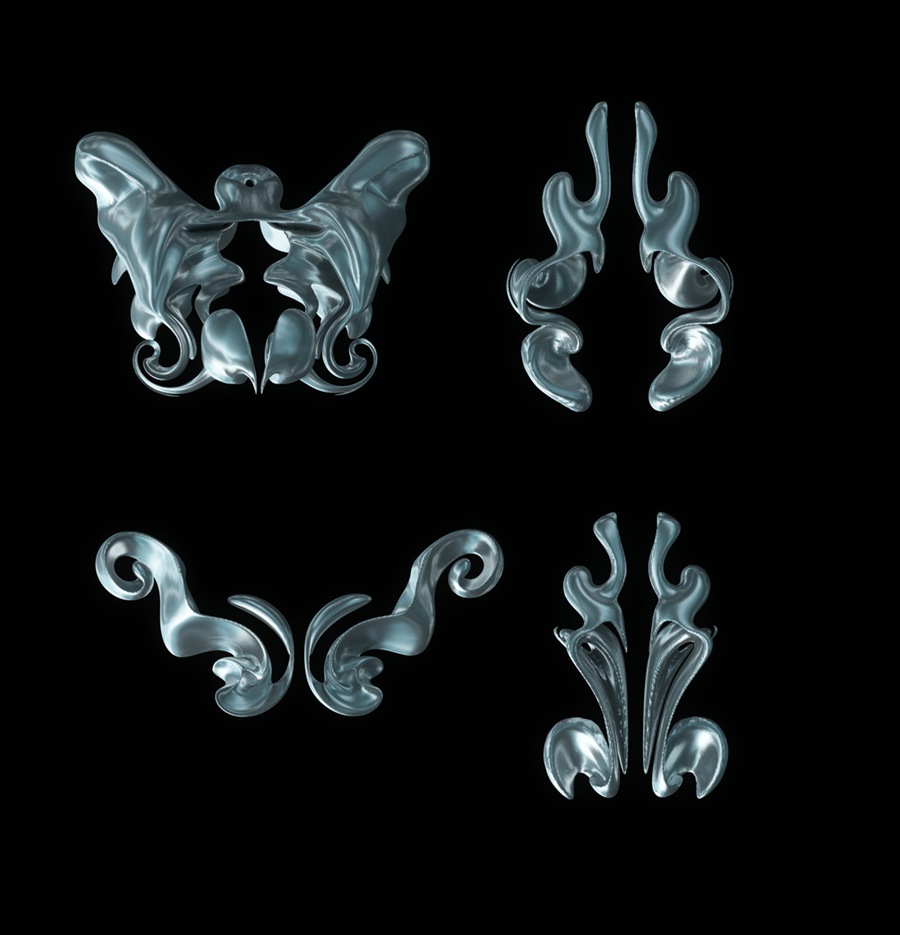 40个暗黑生物机甲酸性金属镀铬3D模型包 BIO MECH ASSET PACK 样机素材 sucaiwan.com