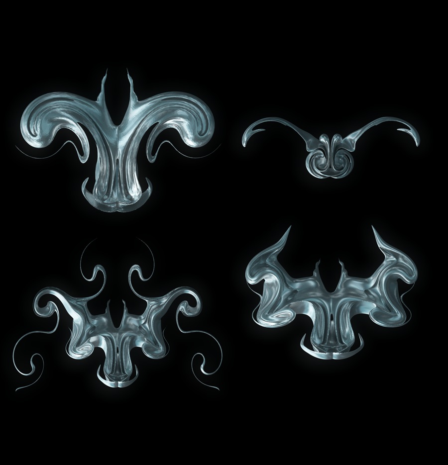 40个暗黑生物机甲酸性金属镀铬3D模型包 BIO MECH ASSET PACK 样机素材 sucaiwan.com