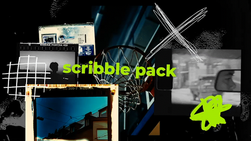 AE/PR模板：100个手绘草图涂鸦元素动画二合一模板 Scribble Pack 影视音频 sucaiwan.com