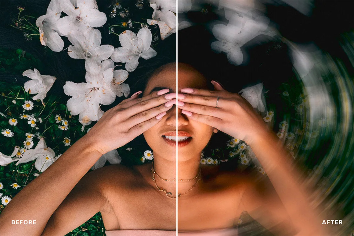 复古颗粒半调镜头旋转变焦抽象艺术图片后期叠加PSD特效样机 SPINNING BLUR PHOTO EFFECT , sucaiwan.com