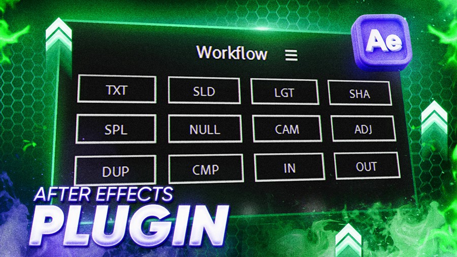 AE脚本:AE工作全流程简化快捷效率神器 Bryan Delimata - Workflow (After Effects Plugin 插件预设 第1张-素材湾丨精选海外优质设计素材资源 AE脚本:AE工作全流程简化快捷效率神器 Bryan Delimata - Workflow (After Effects Plugin 插件预设 sucaiwan.com