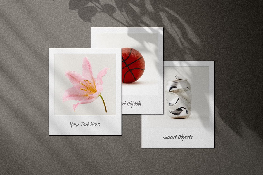 12组真实高品质宝丽来照片相框合集摄影时尚博主后期Photoshop设计模板Polaroid Frame Mockups Collection 样机素材 sucaiwan.com