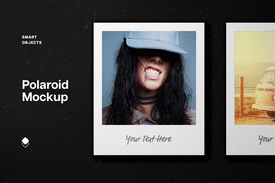 12组真实高品质宝丽来照片相框合集摄影时尚博主后期Photoshop设计模板Polaroid Frame Mockups Collection 样机素材 sucaiwan.com