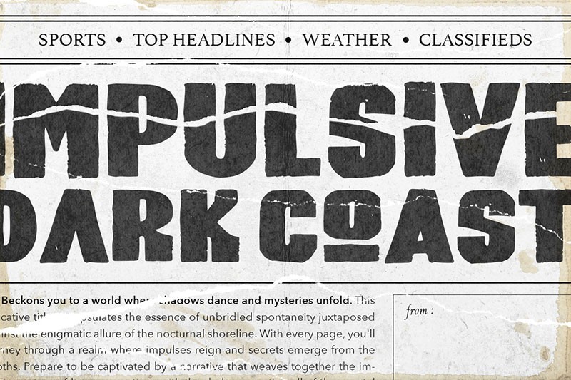 Dexlite复古厚重英文字体 , sucaiwan.com