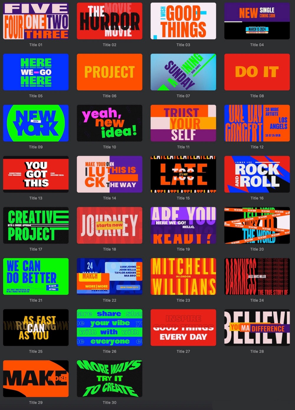 FCPX插件-30个现代时尚活力动态满屏动感快闪全屏文字大标题排版动画 Big Kinetic Titles , 第2张-素材湾丨精选海外优质设计素材资源 FCPX插件-30个现代时尚活力动态满屏动感快闪全屏文字大标题排版动画 Big Kinetic Titles , sucaiwan.com