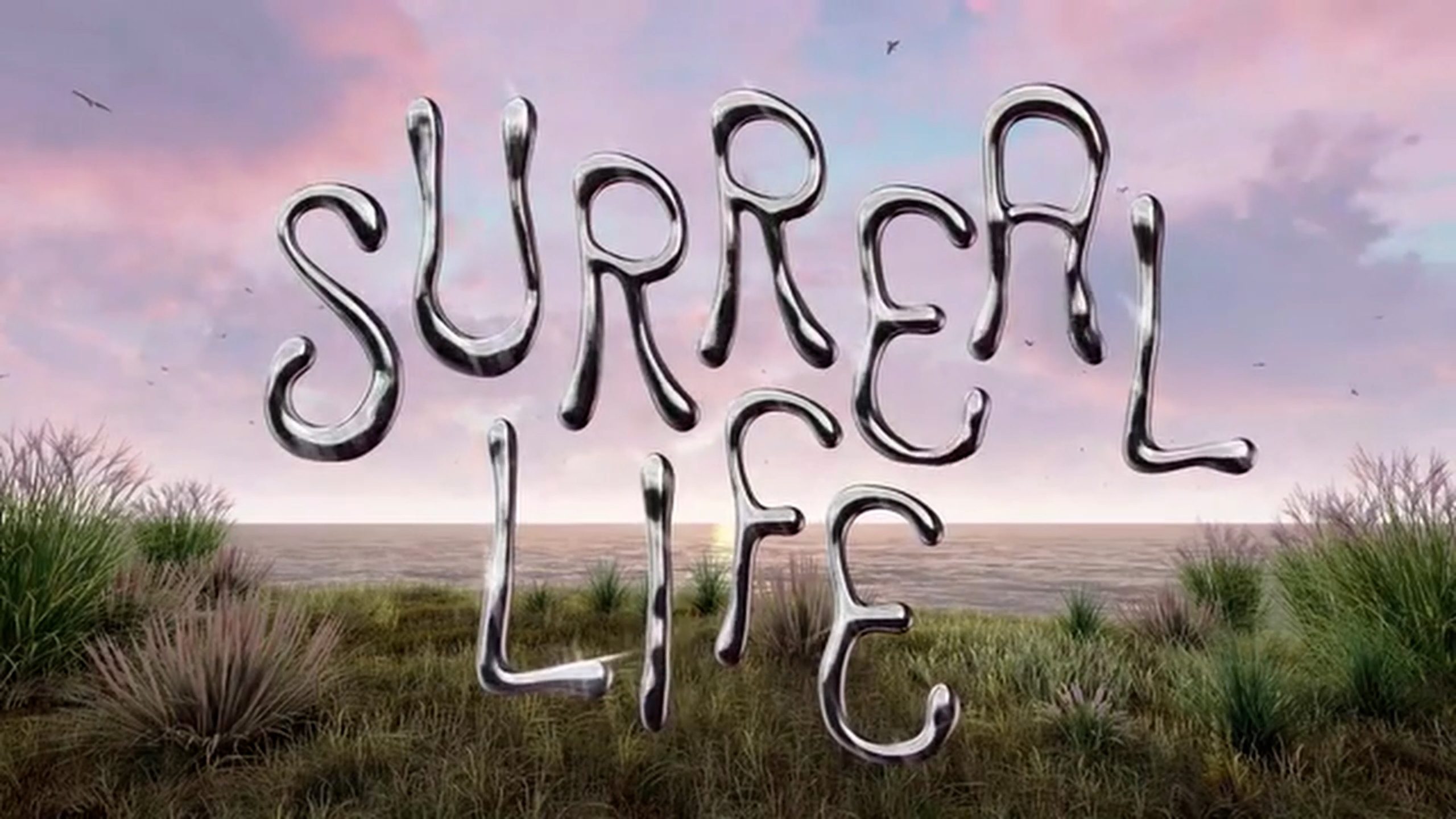 AE模板：4K时尚3D液态金属镀铬哥特字体扭曲效果MV音乐视频标题动画AE模板 影视音频 sucaiwan.com