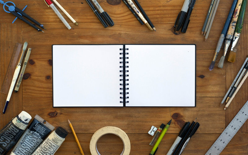 企业商务办公摆件文具桌面物品背景VI设计展示PS样机模板素材 样机素材 sucaiwan.com