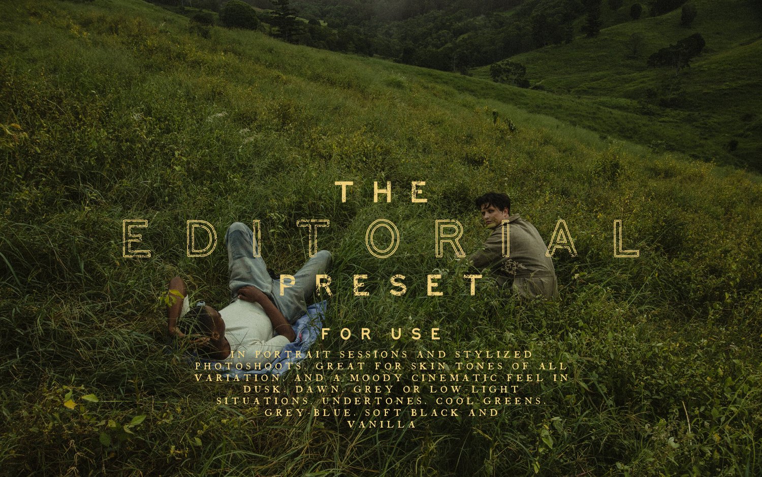 90年代复古情绪电影颗粒灰绿色调人像摄影LR调色预设 1924us x Elle May Watson - The Editorial Presets , sucaiwan.com
