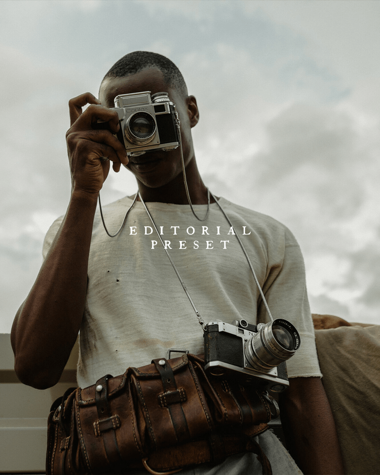 90年代复古情绪电影颗粒灰绿色调人像摄影LR调色预设 1924us x Elle May Watson - The Editorial Presets , sucaiwan.com