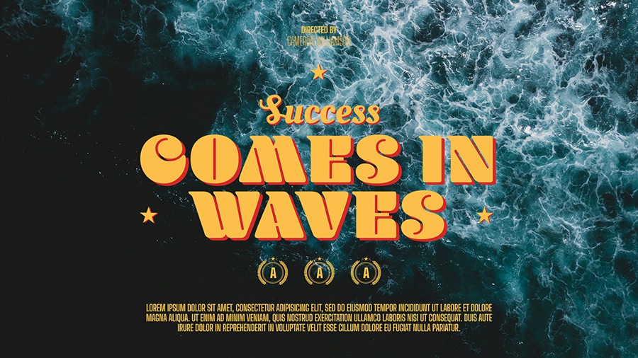 6款电影海报标题视频封面平面设计海报图形Photoshop模板 Cinematic Titles 图片素材 sucaiwan.com