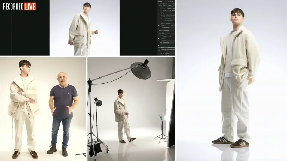大师课程：男性模特浅色服装肖像摄影照明/姿势/眼神综合课程 , sucaiwan.com