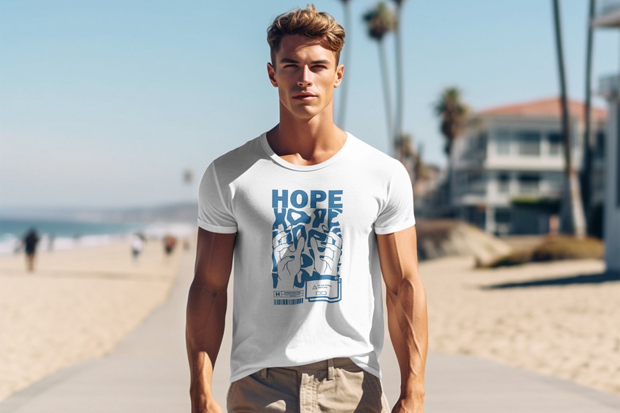 18款城市都市模特穿搭T恤短袖服装印花设计展示PSD样机T-Shirt Mockup Stylish Models 样机素材 sucaiwan.com