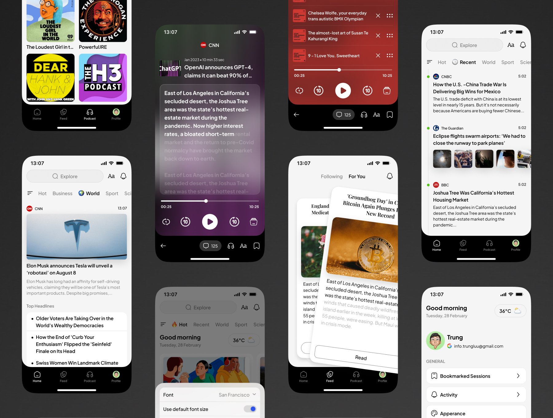 60页现代极简新闻博客消息文章报道APP移动应用程序页面UI设计套件News Podcast App UI Kit APP UI 第7张-素材湾丨精选海外优质设计素材资源 60页现代极简新闻博客消息文章报道APP移动应用程序页面UI设计套件News Podcast App UI Kit APP UI sucaiwan.com