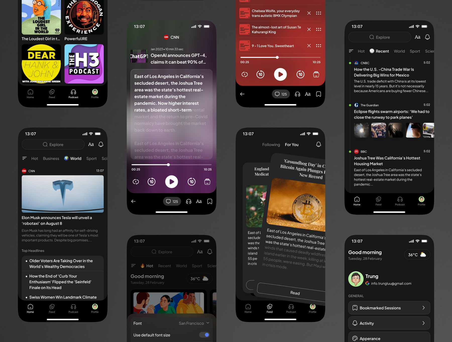 60页现代极简新闻博客消息文章报道APP移动应用程序页面UI设计套件News Podcast App UI Kit APP UI 第9张-素材湾丨精选海外优质设计素材资源 60页现代极简新闻博客消息文章报道APP移动应用程序页面UI设计套件News Podcast App UI Kit APP UI sucaiwan.com