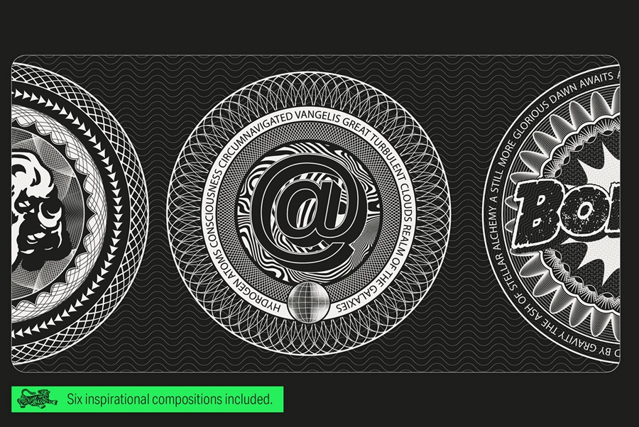 224款抽象几何网格扭曲波浪复古插画logo贴纸背景纹理AI矢量设计套装Stonner Leviathan Guilloche Bundle . 第4张-素材湾丨精选海外优质设计素材资源 224款抽象几何网格扭曲波浪复古插画logo贴纸背景纹理AI矢量设计套装Stonner Leviathan Guilloche Bundle . sucaiwan.com