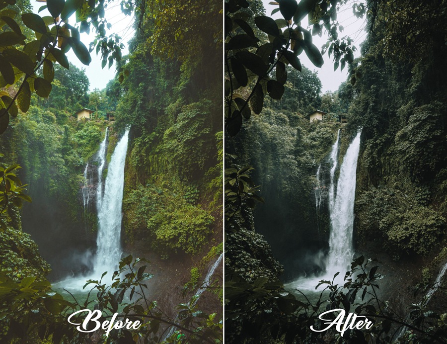 LR/PS预设-旅行自然摄影绿色调无人机电影LR预设 MePresets-Cinematic Green Presets 插件预设 sucaiwan.com