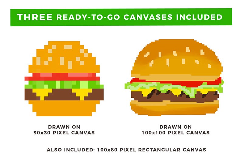 Procreate像素艺术画笔 , sucaiwan.com