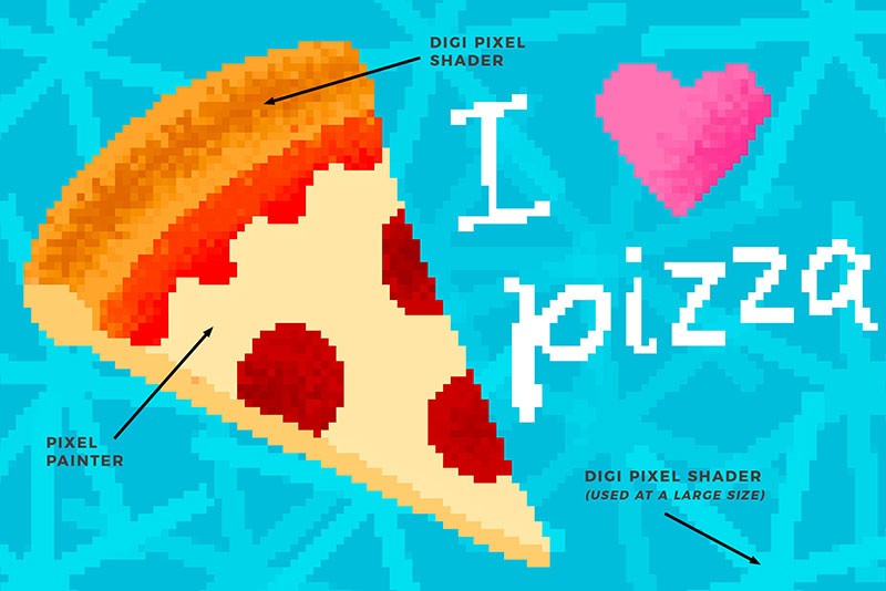 Procreate像素艺术画笔 , sucaiwan.com