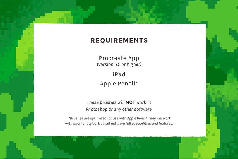 Procreate像素艺术画笔 , sucaiwan.com