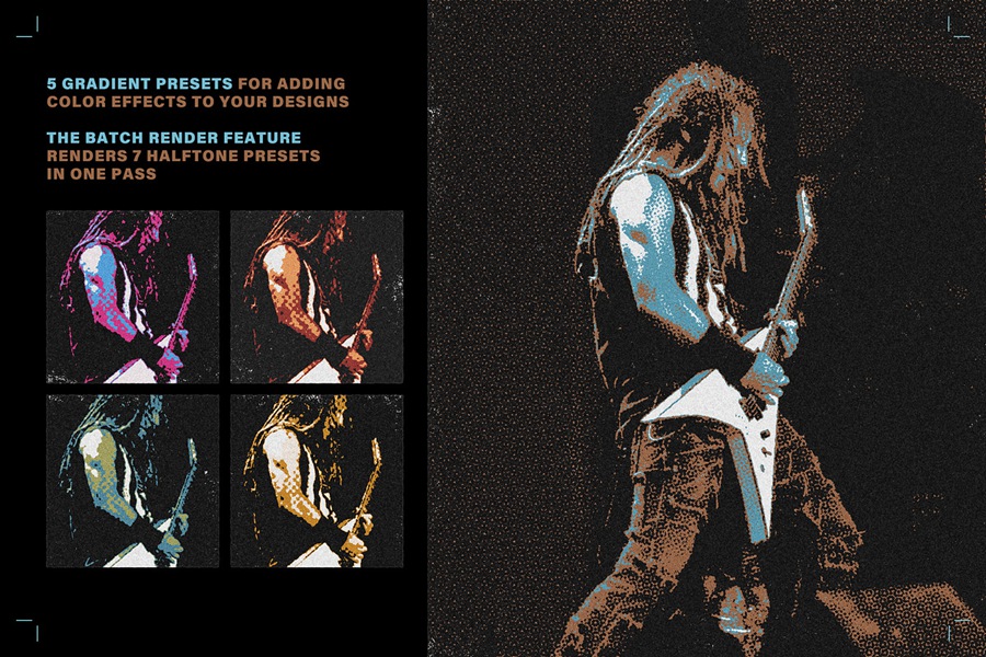 复古半调涂鸦喷漆街头艺术图像粗糙磨损PS特效动作插件设计套装Razor Stencil Halftone Effect Action 插件预设 第4张-素材湾丨精选海外优质设计素材资源 复古半调涂鸦喷漆街头艺术图像粗糙磨损PS特效动作插件设计套装Razor Stencil Halftone Effect Action 插件预设 sucaiwan.com