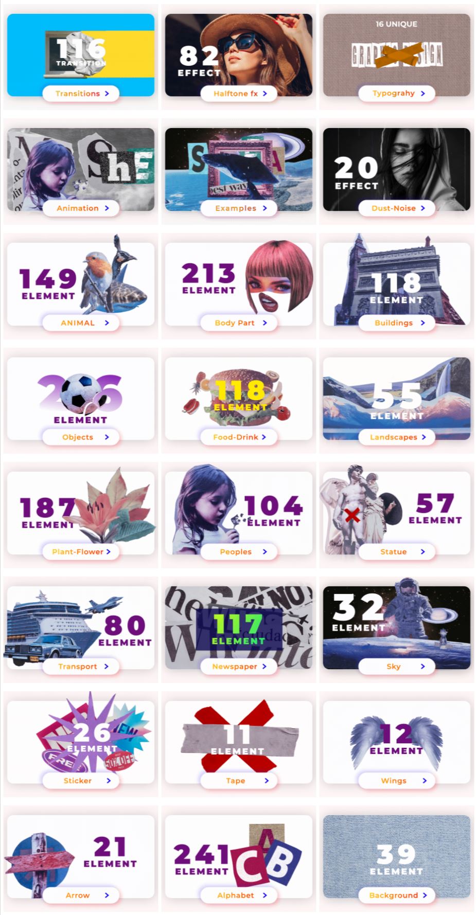 AE脚本-2400个人物眼耳口鼻手头发风景花朵动物食物交通物品复古贴纸定格动画预设 Collage V5(AtomX 3.0.8) 影视音频 第6张-素材湾丨精选海外优质设计素材资源 AE脚本-2400个人物眼耳口鼻手头发风景花朵动物食物交通物品复古贴纸定格动画预设 Collage V5(AtomX 3.0.8) 影视音频 sucaiwan.com