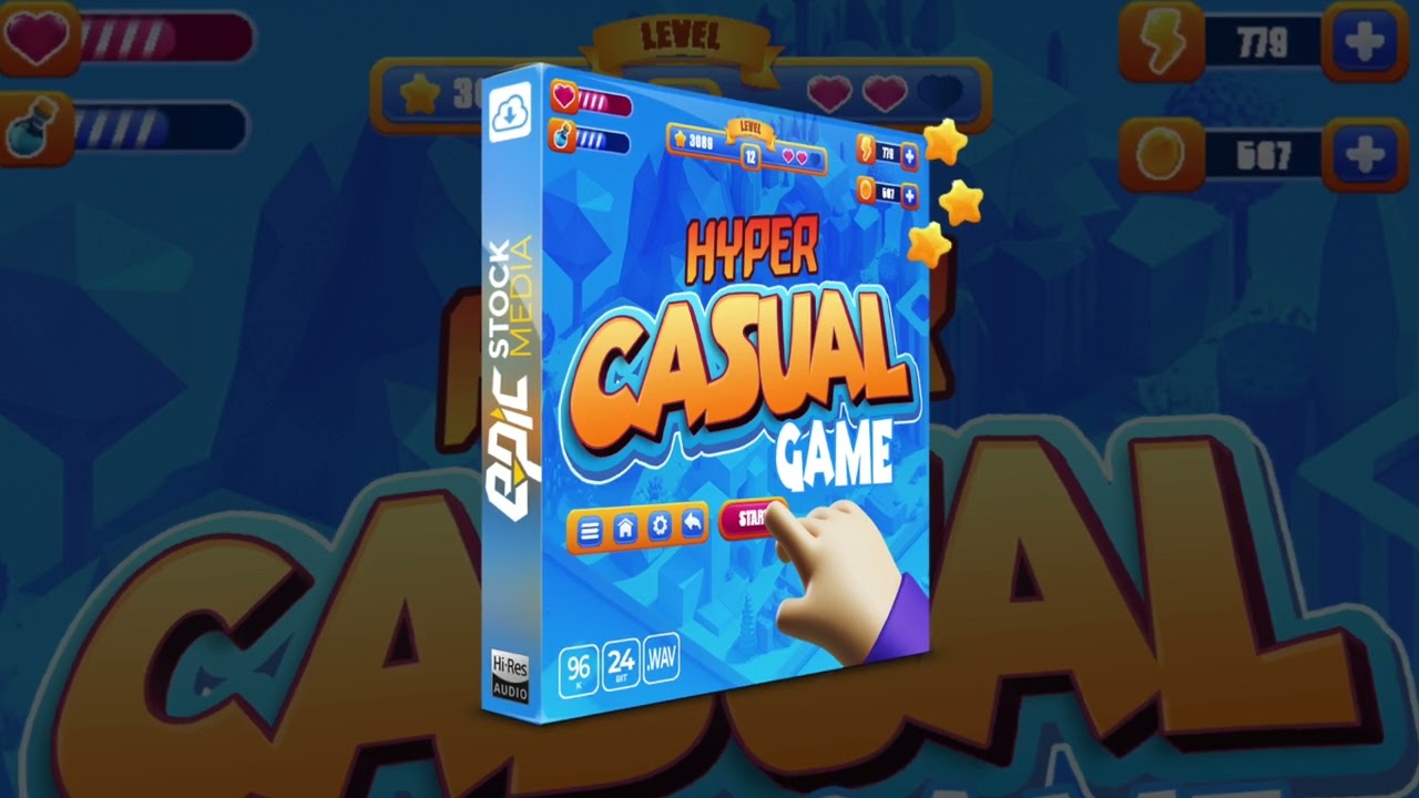 音效：406个益智冒险休闲游戏应用UI交互简单音效 Epic Stock Media – Hyper Casual Game UI , sucaiwan.com