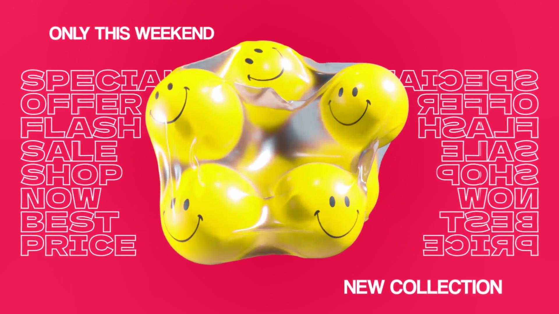 3D趣味动态购物促销视频海报排版动画PR/FCPX模板预设套装Smile It Sales Promo 插件预设 sucaiwan.com