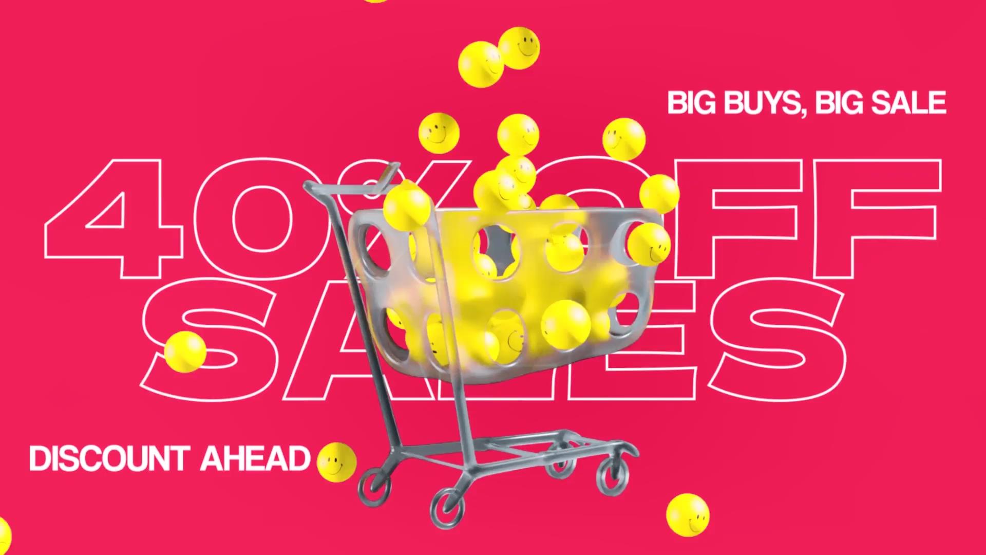 3D趣味动态购物促销视频海报排版动画PR/FCPX模板预设套装Smile It Sales Promo 插件预设 sucaiwan.com