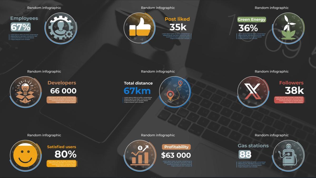PR模板-1100个公司企业信息数据柱状饼状扇形图表动画预设 Infomax - The Big Infographics Pack MOGRT 影视音频 sucaiwan.com
