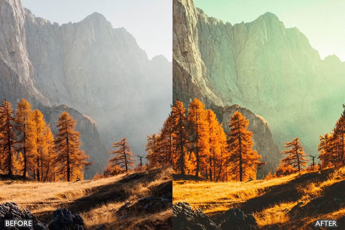 喜怒无常秋天景观荒野摄影后期调色Lightroom预设 Herbst-Herbst-Presets für Lightroom Mobile und Desktop 插件预设 sucaiwan.com